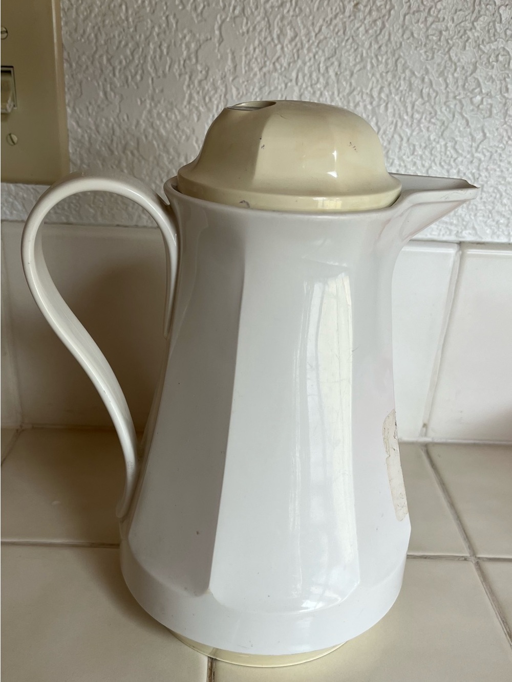 White  Pitcher with Cream Lid